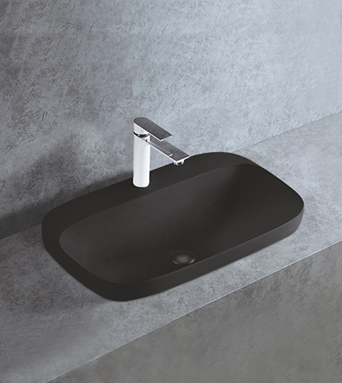Matt Black Semi Counter/Table Mounted Wash Basin – Aquant India